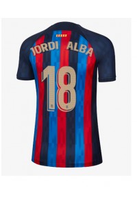Barcelona Jordi Alba #18 Fotballdrakt Hjemme Klær Dame 2022-23 Korte ermer